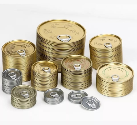Kim loại cấp thực phẩm Sơn thực phẩm tròn Tin Can cho bao bì thực phẩm 0,15mm
