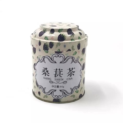 Thiết kế in ấn Cấp thực phẩm kín khí Tròn đen mờ Cà phê tùy chỉnh Hộp thiếc
