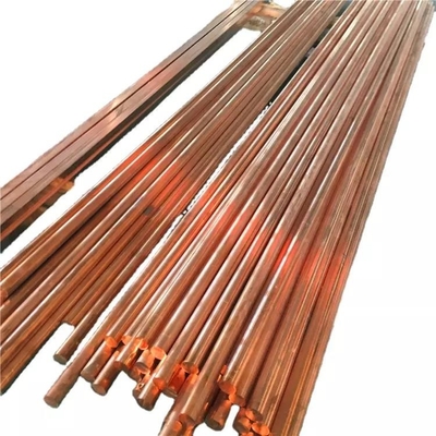 Thanh tròn bằng đồng nguyên chất 99,99% Thanh đồng nguyên chất Thanh tròn màu đỏ
